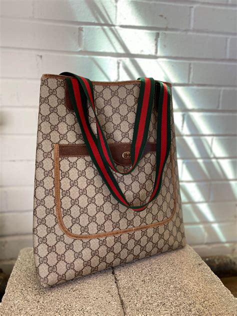 canvas tote gucci|Gucci canvas bag vintage.